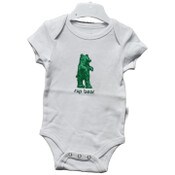 Wholesale - 3-6 month White Onesie,sup bear C/P 48, UPC: 885114636723